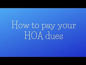 How to pay HOA dues
