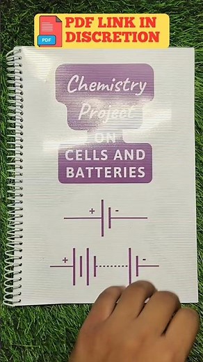 Chemistry Project On Cells and Batteries Class 12th || #diy #project #class12 #chemistry