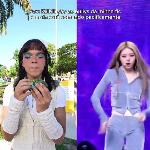 Leo só queria saborear a manga dele! 😂#KiiiKiii #KiiiKiii_404_NewEra #kpopinpublic #kpop