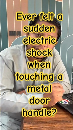 Why Do We Get Electric Shock from a Metal Door Handle? | Static Electricity Explained. #shorts