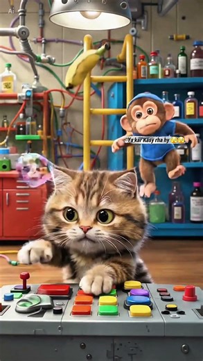 Cat Prank With Monkey 🤪 | FunkooLab