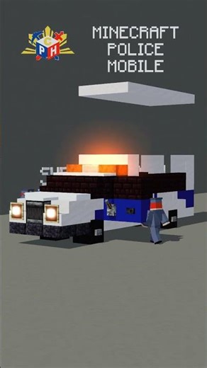 Minecraft Police Car #映画 #ドローン #minecraft #greenscreen #gamingvideos #minecraftbuilding