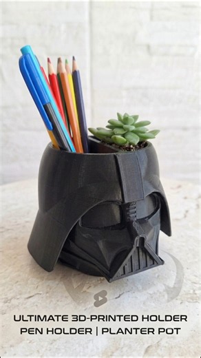Darth-Inspired 3D Printed Pen Holder & Cup Holder! ⚡🖊️