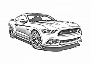 21 Unique Ford Mustang Coloring Pages #coloringbook - Etsy UK