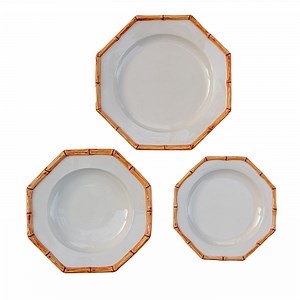 Canabe Bamboo Ceramic Dining Set