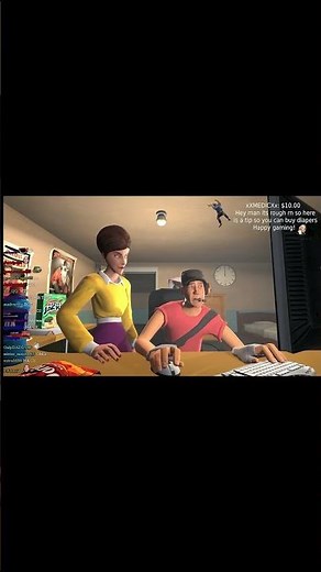 Scout has an accident speed running mafia 3 on stream SFM #tf2 #teamfortress2 #memes #memesdaily