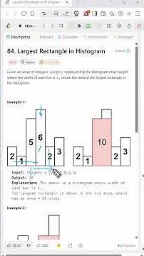 84 Largest rectangle in histogram leetcode | Facebook Interview| Stack #coding #codeprep