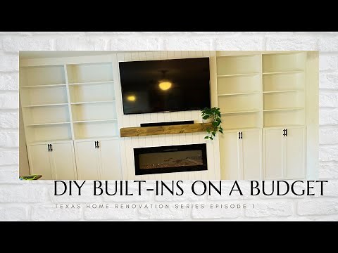 DIY BUILT-INS ON A BUDGET (IKEA HACK- BILLY BOOKSHELVES) | Home Reno Ep. 1