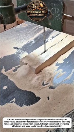 Fast Mortise Cutting on Woodworking Machine | High-Speed Joinery Process