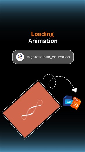 gatescloud_education on Instagram: "✨ Loading Screen Animation using HTML & CSS Make your UI feel smooth and professional with a clean loading animation! ⏳ Add a modern, stylish preloader that keeps users engaged while your content loads ⚡ Perfect for websites, dashboards, and web apps. 👉 For more UI ideas, follow @gatescloud_education 🚀 #loadingscreen #loadinganimation #preloader #htmlcss #cssanimation #uianimation #frontenddeveloper #webdesign #webdevelopment #techreels #codingreels #gatescl