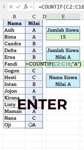 COUNTA COUNTIF FILTER and Examples of Its Use #Shorts