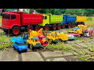 Mobil Truk Tronton Panjang Penuh Mobil Mobilan, Excavator, Tayo, Mobil Balap, Truk Oleng, Truk Molen