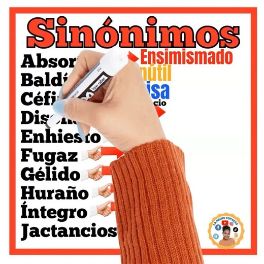 10 sinónimos raros que debes conocer para enriquecer tu vocabulario ¿Quieres sonar más interesante y elegante al hablar? Aquí tienes 10 sinónimos poco comunes que te ayudarán a expresarte mejor y a impresionar con tu lenguaje. Con La profe Topacio, aprender nuevas palabras es sencillo y divertido. ¡Comenta cuál fue tu palabra favorita del video! #Sinónimos #VocabularioAvanzado #PalabrasRaras #LenguaEspañola #HablarConEstilo #EducaciónDivertida #LaProfeTopacio #PalabrasQueImpresionan #AprenderJug