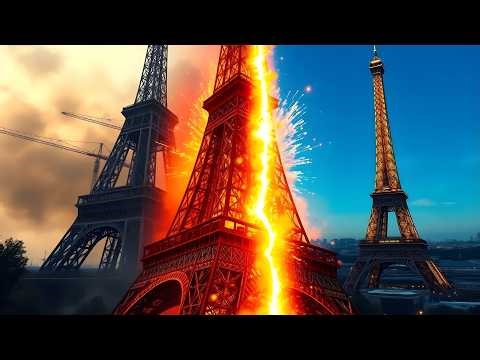 The Eiffel Tower Through Time | 3D Timelapse (1887–2026)