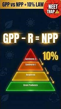 GPP vs NPP + 10% Law in 55 sec ⚡ NEET Guaranteed Question