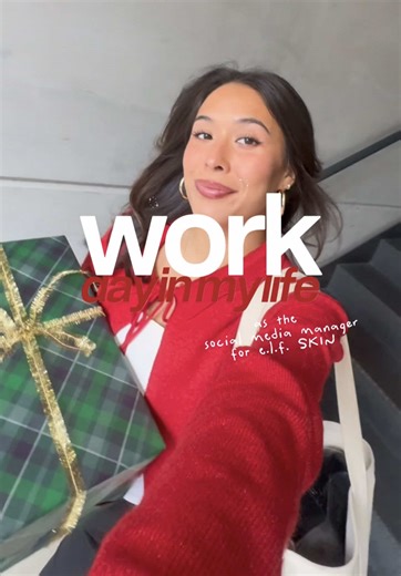 a very late very festive work vlog at @e.l.f. Cosmetics 🎄♥️ #elfemployed #workvlog #corporatebeauty