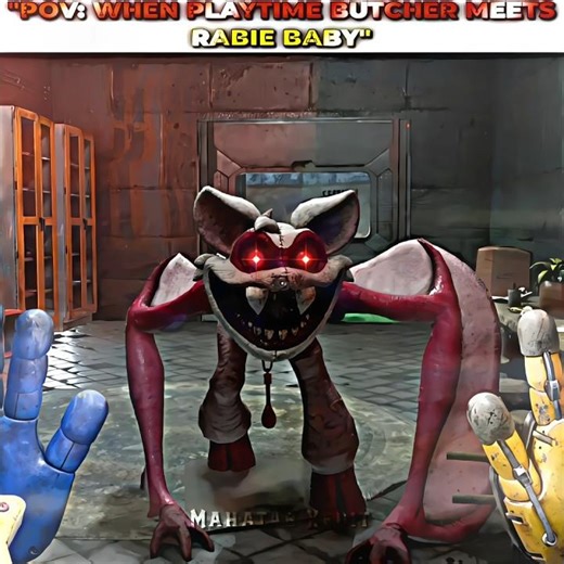 Playtime Butcher Meets Rabie Baby 💀 | Poppy Playtime Chapter 6 Edit #poppyplaytime #shorts #trend