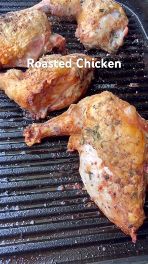 My wife wanted roasted chicken and said this is not roasted chicken because it’s not cooked whole
