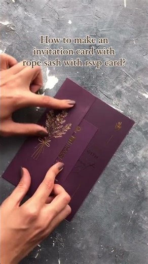 DIY Elegant Invitation with Rope Sash & RSVP Card Tutorial #Invitations #WeddingInspiration