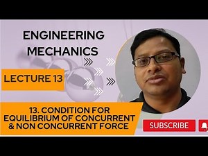 LECTURE-13 EQUILIBRIUM CONDITIONS FOR CONCURRENT AND NON CONCURRENT FORCE SYSTEM