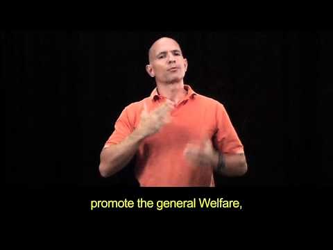 ASL Translation of the Preamble to The Constitution of the United States of America