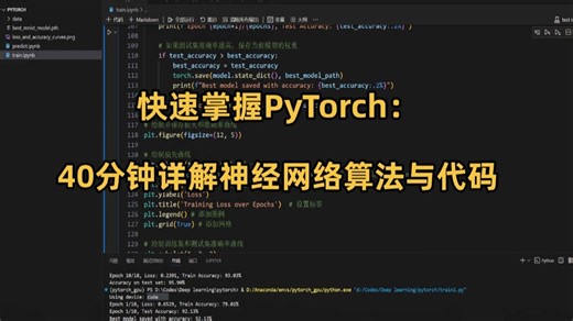 PyTorch深度学习入门教程：40分钟掌握框架，图像分类代码实战！