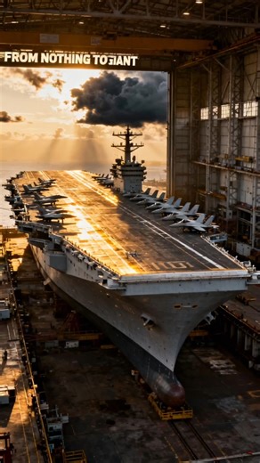 From Nothing to Giant: INSANE Aircraft Carrier Build Timelapse #timelapse #aircraft #ship #shorts