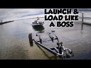 Launching and loading a bass boat.