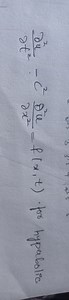 Partial Differential Equation: Hyperbolic PDEConsider the par... | Filo