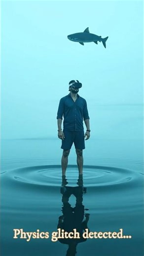 VR Water Simulation | Standing on Water | Metaverse Glitch POV #shortsvideo