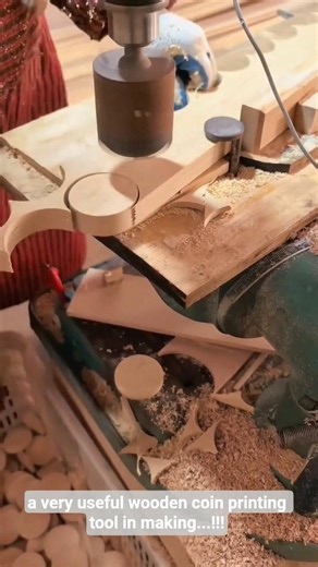 a very useful wooden coin printing tool in making...!!!