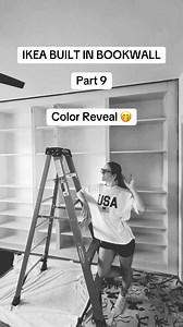 IKEA Billy Bookcase Built-In Color Reveal DIY