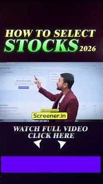 How to Select Stocks For 2026 | Stock Market for Beginners | How to Invest in Stocks