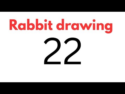 how to draw a rabbit with number 22 || how to draw a rabbit from 22 step by step ||