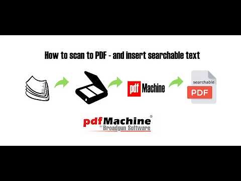 Use pdfMachine to scan paper to PDF with searchable text