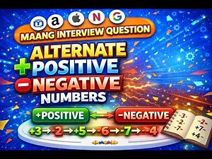 Alternate Positive Negative Numbers in Array | DSA Problem Explained