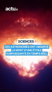 💥 C’est la première fois dans l’Histoire que des astronomes parviennent à observer la mort d’une étoile aussi puissante depuis un télescope scientifique. Les images dans cette vidéo sont issus d’une représentation artistique et visuelle. Crédits : ESO/L.Calçada #astronomie #etoile #sciences | actu.fr