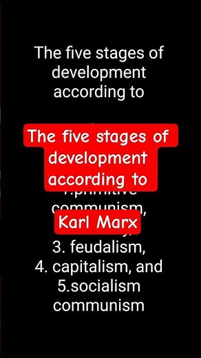 The five stages of development according to Karl Marx