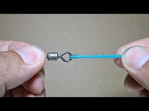 How to tie a swivel to fishing line #fishingknot #fishinghook #fishinghack