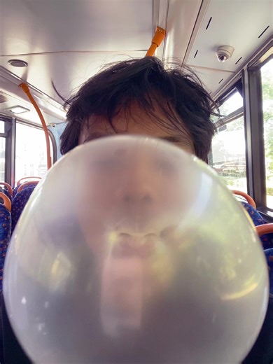 bubble gum watch it getting bigger and bigger now #gum #bubblegum