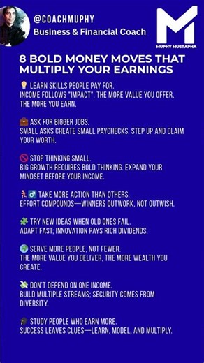 8 Bold Money Moves That Multiply Your Earnings | #shorts #businesstips #financetips