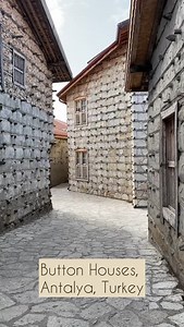 Button houses, Antalya, Türkiye. The village, which combines centuries of history, culture, and nature. The town’s famous “button houses” – built without any mortar, using solely stones and cedar wood – are today under protection as a component of cultural heritage. This particular architecture technique, specific to this part of Anatolia, is made possible thanks to materials easily available in the region. These houses’ wooden “buttons” ensure the equilibrium of the walls, diminish its load, an