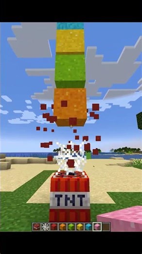 Minecraft Colorful TNT Firework Trick #minecraft #shorts