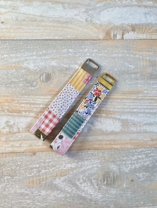 Patchwork Keychain Wristlet - Etsy