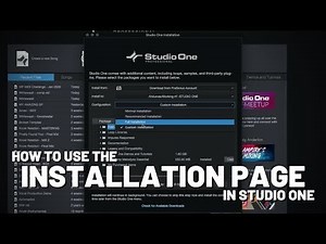 How to Use the Installation Page in #StudioOne