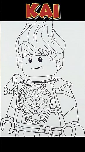 How To Draw KAI | Ninjago | 100 DRAWING SERIES #drawing #ninjagokai #ninjagodragonsrising #shorts