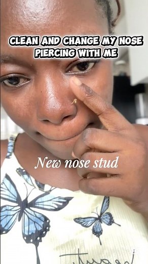 How to clean your nose piercing #howto #cleannosepiercing #nosepiercings #africanyoutuber
