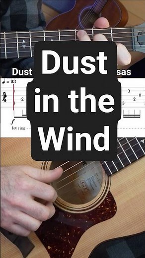Dust in the Wind by Kansas with TAB #GUITAR #LESSON #FINGERPICKING #TRAVIS #ACOUSTIC #travispicking