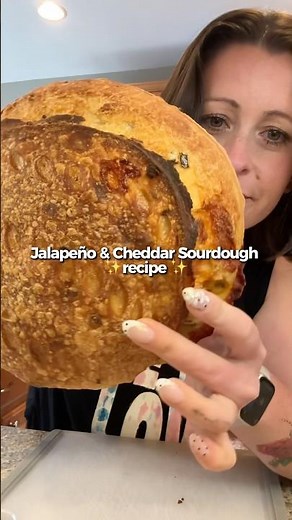 jalapeño & cheddar sourdough recipe ✨