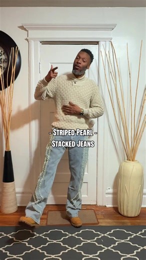 Outfit of the Day: Stacked Slim Flare Pearl Striped Jeans